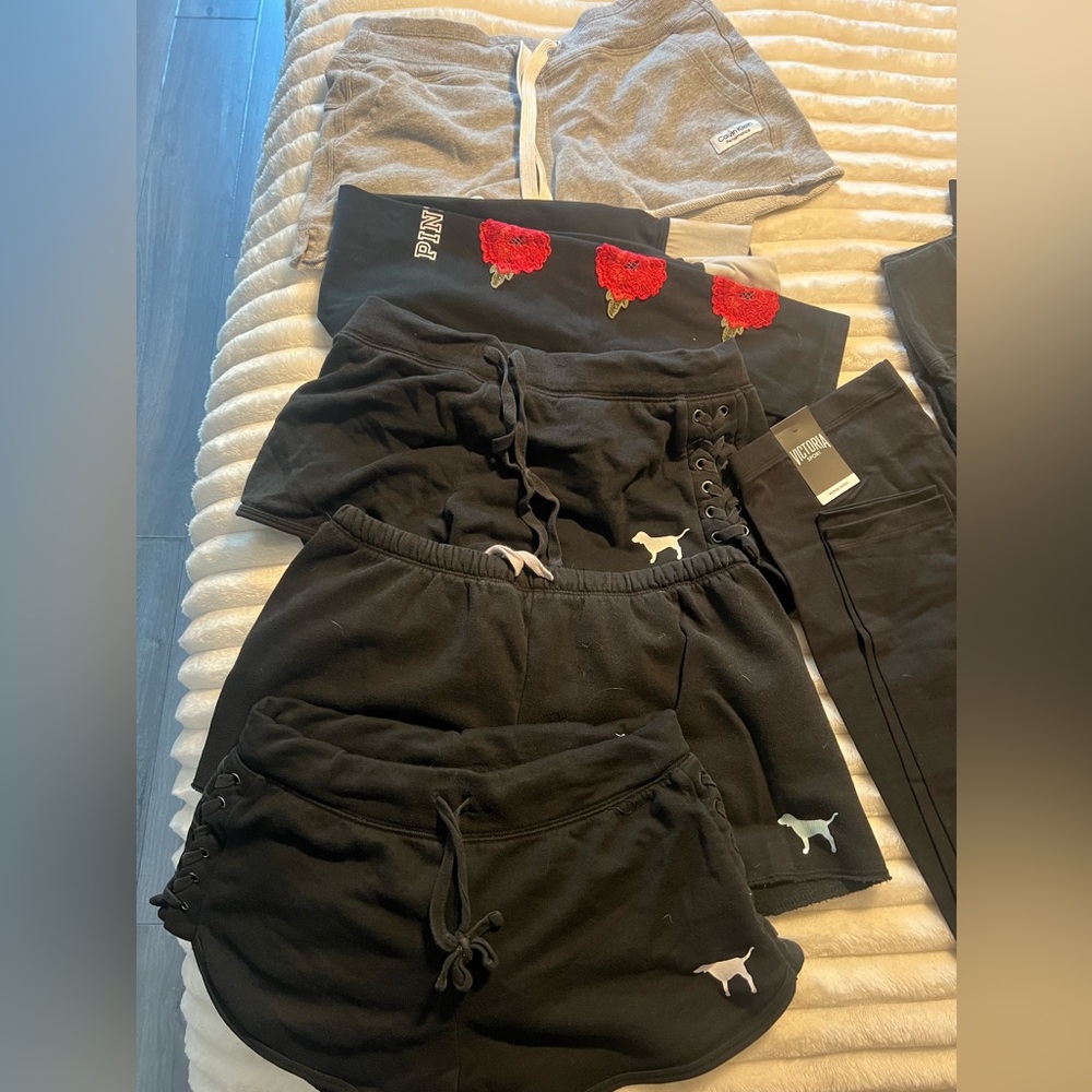 Pink adidas calvin lot mostly size large / medium